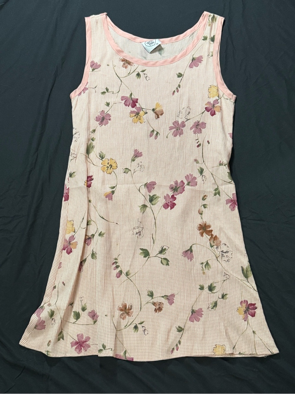 Ultra Pink Vintage Blush Floral Sleeveless A-Line Dress